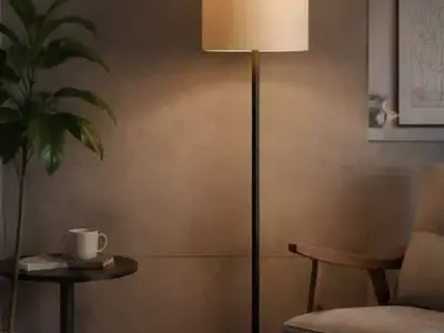 Minimal Modern Floor Lamp Free low-poly 3D model