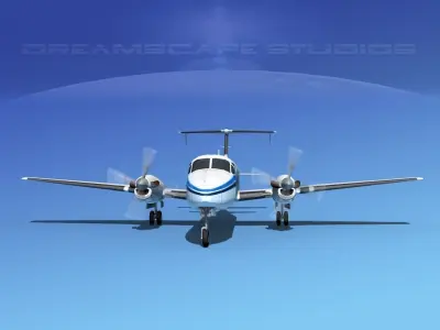 Beechcraft B1900C V04 3D model