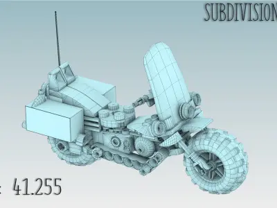 Lego Police Motorcycle  Low-poly 3D model