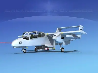 Rockwell OV-10 Bronco USAF 2 3D model