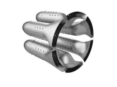 Turbojet engine combustion liner chamber 3D print model