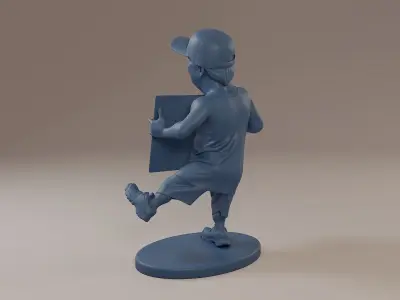 Donald Trump with book 3D print model