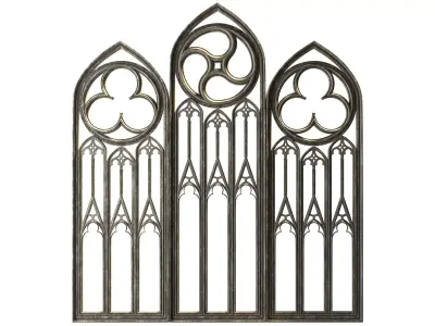 Medieval arch gothic portal 3D model