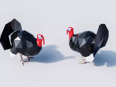 Lowpoly Turkey 001 3D model