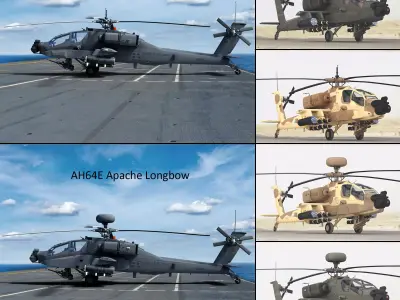 AH64E Apache Longbow AH64A Apache Helicopters Collection 