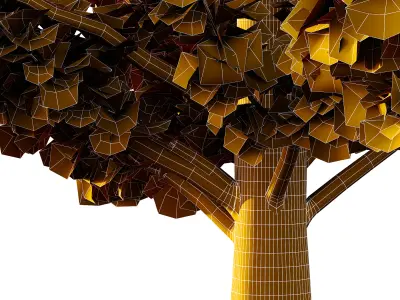 Maidenhair Ginkgo Biloba Tree 03 3D model