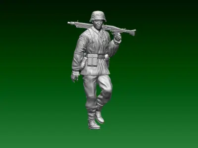German soldier 3D print model