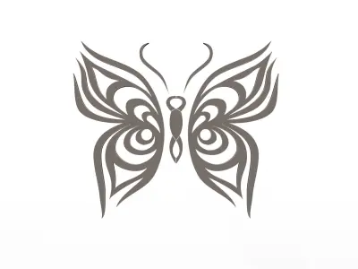 Butterfly Frame Decoration Low-poly 3D model