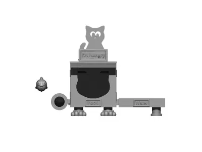 Street feeder for stray cats Free 3D print model