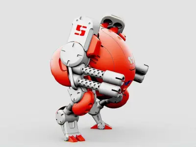 MILITARY BOT M-200 Rigged for Unreal Engine - Unity - MIXAMO 3D model