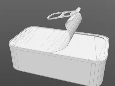 Canned fish Low-poly 3D model