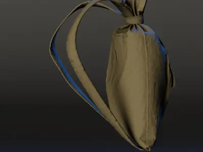 Army duffle bag Low-poly 3D model
