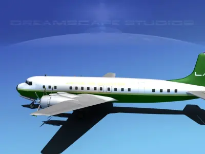 Douglas DC-7C Lexus Air 3D model