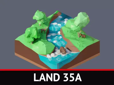 land 35A Low-poly 3D model
