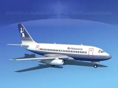 Boeing 737-100 Britannia 3D model