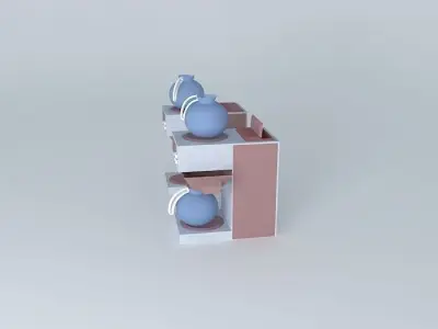2 burner coffee machines with coffee pots Free 3D model