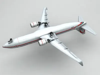 Boeing 737-800 NG Airliner - Royal Air Maroc Low-poly 3D model