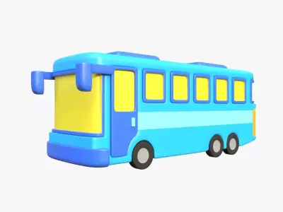 Bus 3D Illustration 3D model