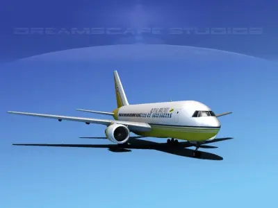 Boeing 767-100 Royal Brunei 3D model