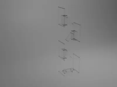 Modern Home Library  Free low-poly 3D model