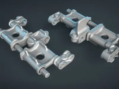 T-64 Tank Track Link 3D model