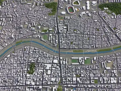 Cheongju Low-poly 3D model