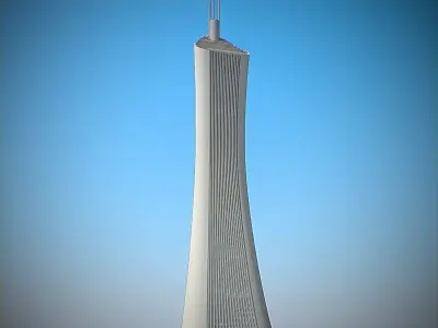 Skyscraper 01 Low-poly 3D model