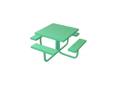 Park Table v1 004 Low-poly 3D model