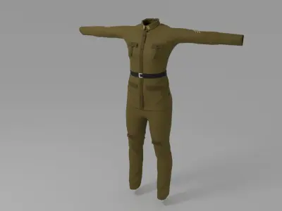 WW2 Soldier Uniform Low-poly 3D model