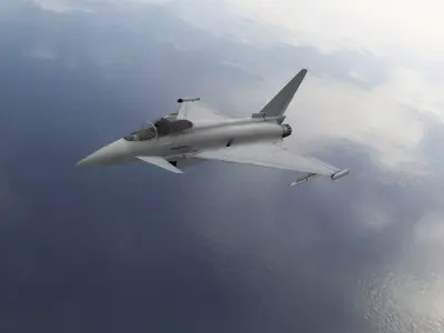 Eurofighter F2 Typhoon Low-poly 3D model