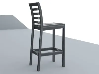 PVC Tall Chair Outdoor Low Poly  Low-poly 3D model