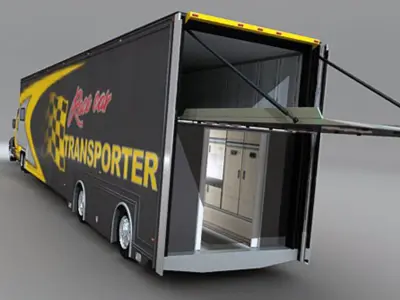 RACE CAR TRANSPORTER 3D model