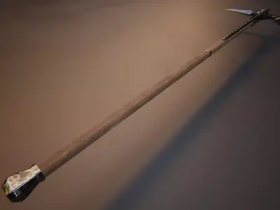 Medieval Polehammer Low-poly 3D model