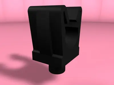 Rotating clip with screw Low-poly 3D model