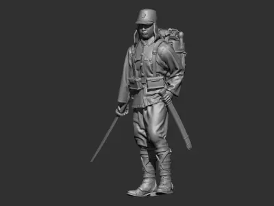 Japan soldier ww2 3D print model
