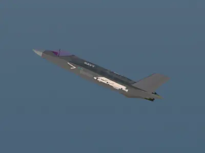 F-35 Lightning II 3D CGI Model Low-poly 3D model