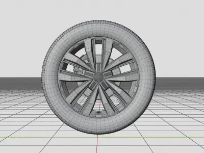 Amarok highline doublecab UK Spec 2020 Wheel 3D Model 3D model