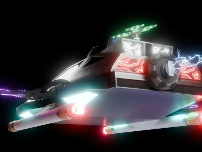 car sci fi 3D model