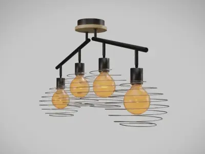 CeilingLight 7 Low-poly 3D model