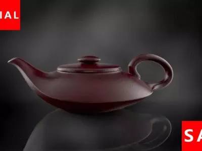 Teapot maroon - special sale 3D model