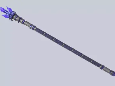 Constellation  scepter Low-poly 3D model