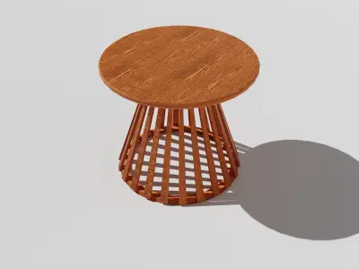Round Center Table with Circular Base Free 3D model