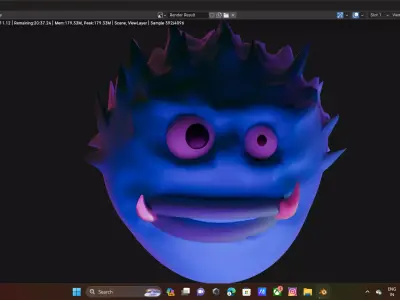 puffer fish poison Low-poly 3D model