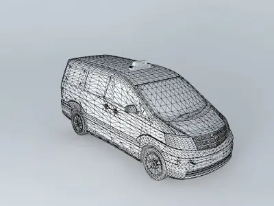 Toyota Alphard RHD Taxicab Free 3D model