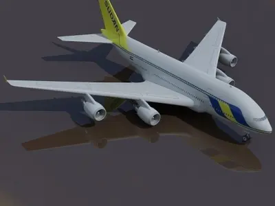 Sudan Airways Airbus A380 3D model