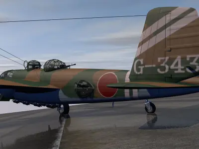 Mitsubishi G3M2 Nell 3D model
