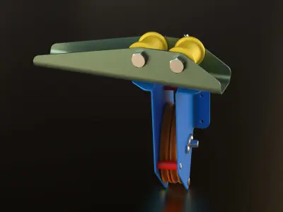 P-51D Mustang Bracket Assembly Rudder Trim Pulley Sta 311 3D print model