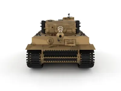 Fully built Panzer Tiger Tank Late 1944 v1 Firing  3D model