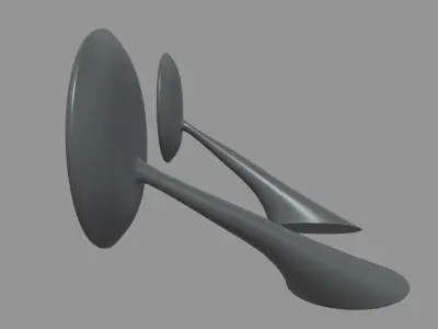 Car Mirror 016 Low-poly 3D model