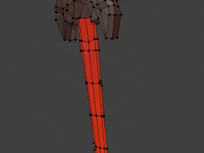 Low-Poly Hand-Painted Skull Sword Stylized Fantasy Weapon Low-poly 3D model